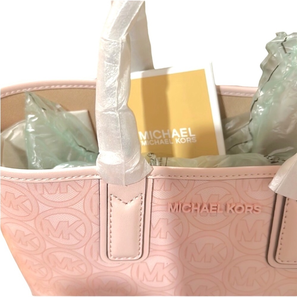 Michael Kors Jodie small tote water resistant new with tags Pink Monogram - Picture 7 of 14